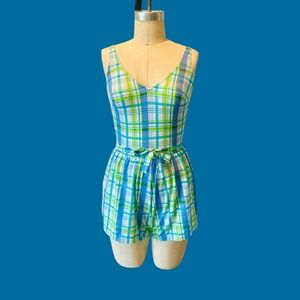 Vintage Maxine of Hollywood Plaid Swimsuit Shorts, Size 10